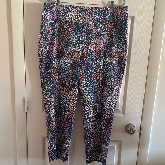 Zac & Rachel Pants - Zac & Rachel Navy Multicolor Patterned Pants